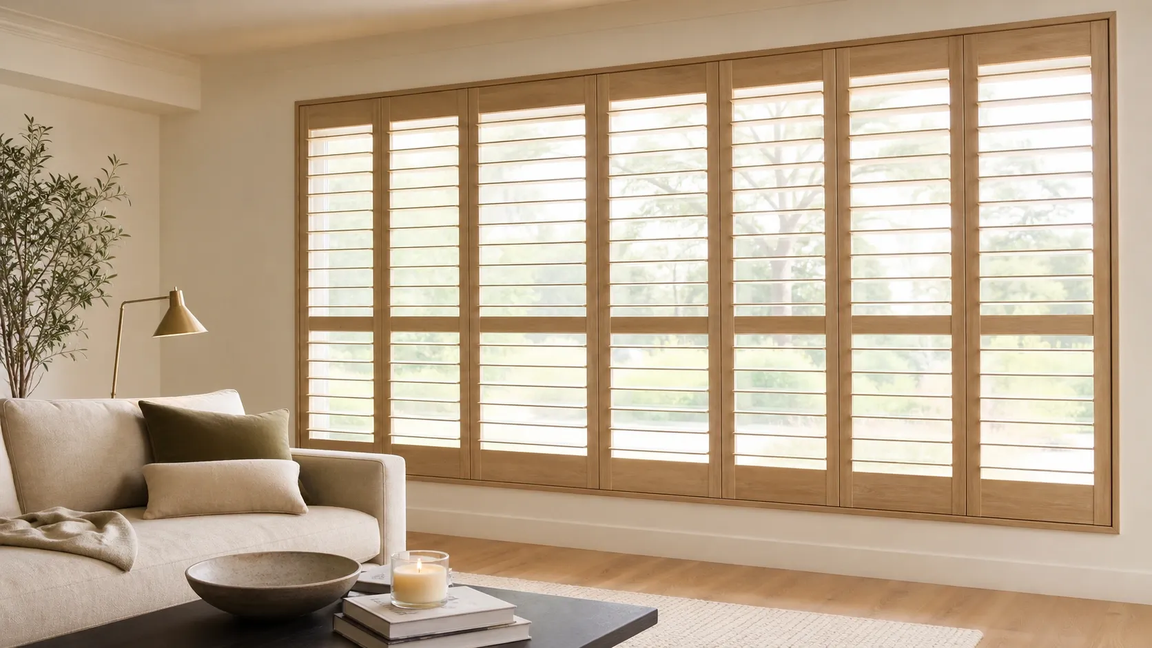 Basswood shutters in a premium residential interior